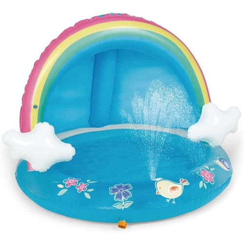 Piscina gonfiabile con baldacchino e piscina spruzzata per bambini