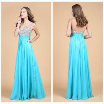 2015 beaded ruffled prom designer evening dress online