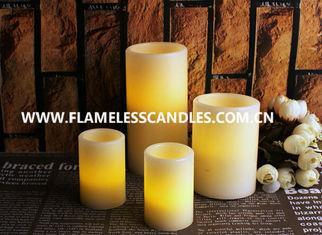 Wavy Edge Unscented Flameless Flickering LED Wax Pillar Can