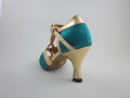 Scarpe da ragazza latino satin blu