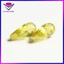 Synthetic Glass Gemstone Type and Facet Teardrop Gemstone Shape Olive Glass Stone Pandent