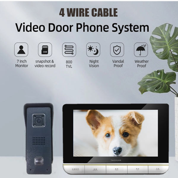 LINUX KNK ANDROID 4 wired video intercom villa private house video door phone intercom