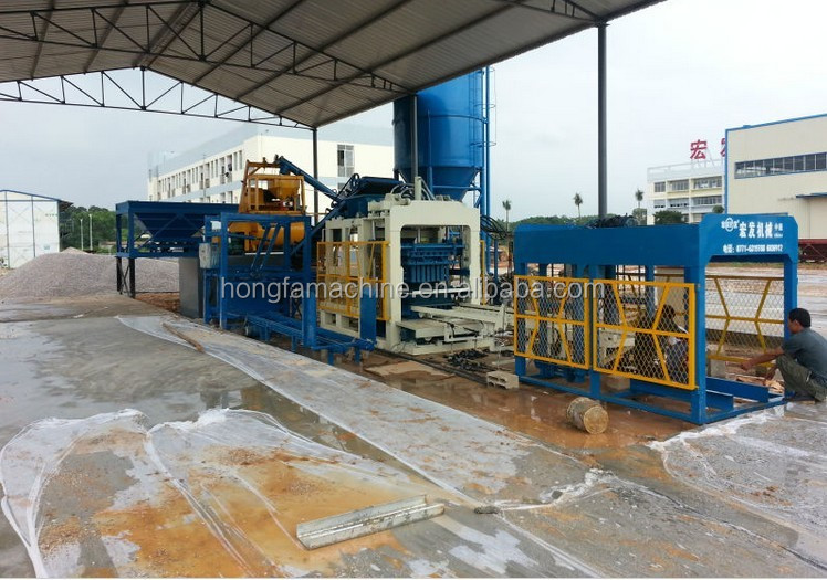 QT9-15 fully automatic bricks making machine hydraulic brick production line for sale by hongfa