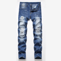 Mens peinture déchirée Splash Jeans Factory gros personnalisé