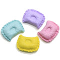 Colorful Flatback Mini Resin Pillow Shape Craft Sweet Candy Cabochon Bowknot Ornament for Baby Headwear Accessory