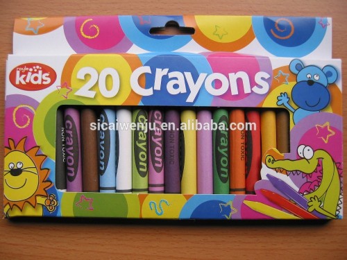 20pcs cheap stationery muti color wholesale wax crayons