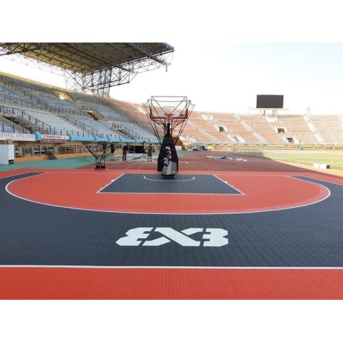 Piso de borracha para quadra de basquete ao ar livre de ilio ao ar livre