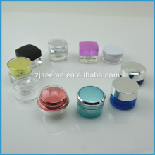 mini cosmetic acrylic jar samll plastic cosmetic container travel cream jars