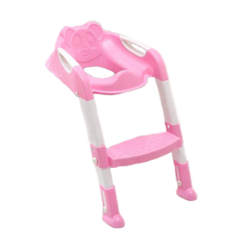 Safe Non-Slip Potty Training Folding Toilet Seat with Step Stool Ladder Baby Toddler Kid Children Toilet Training Seat Wide Step