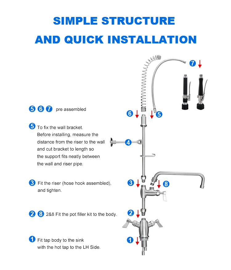 Wasserhahn vorspülen Pre Rinse Faucet