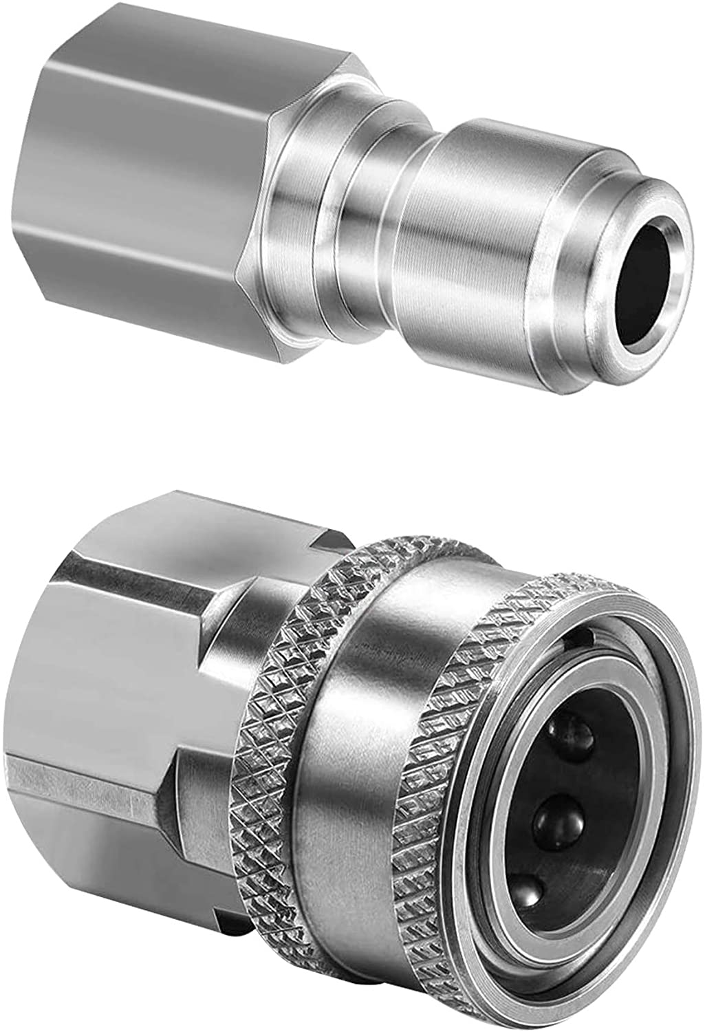 1/4 Inch Stainless Steel Male and Female Quick Connector 3/8 Inch Adapter
