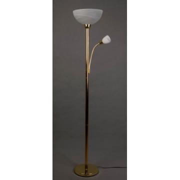 Iron and White Fabric Halogen Torchiere Floor Lamp(ML31016/2)