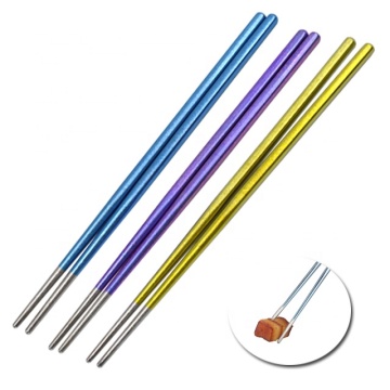 Multicolor Lightweight Metal Titanium Chopsticks