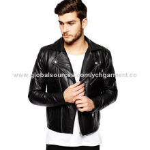 Men's biker leather jacket