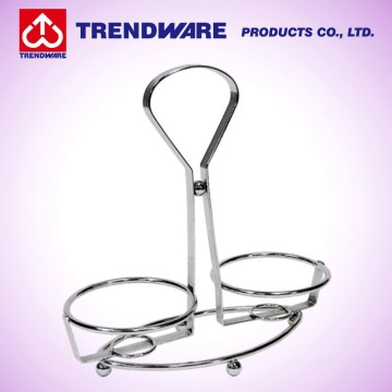Kitchenware Oil and Vinegar Cruets Bottle Wire Rack Holder