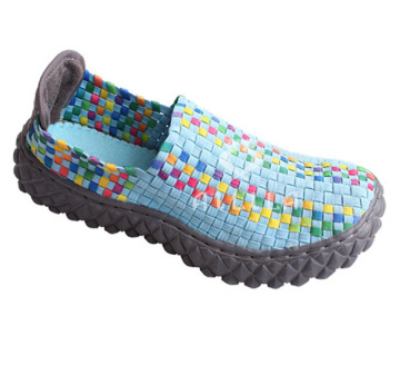 Women elastic weave shoes