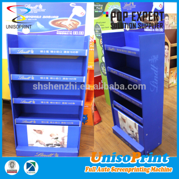 Sales promotion multilayer exhibit show candy corrugated paper display shelf