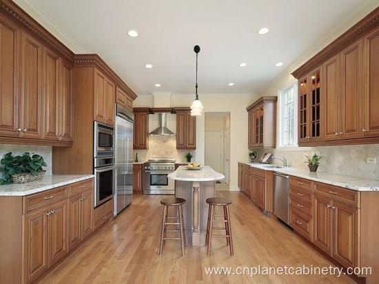 Luxury Shaker Style Solid Wood Kitchen Cabinet Design