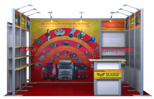 3x4 Fabric Craft Show Booth Display , Modular Booth Systems With Aluminum Frame