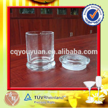 Small air tight lid 180ml clear glass storage jar