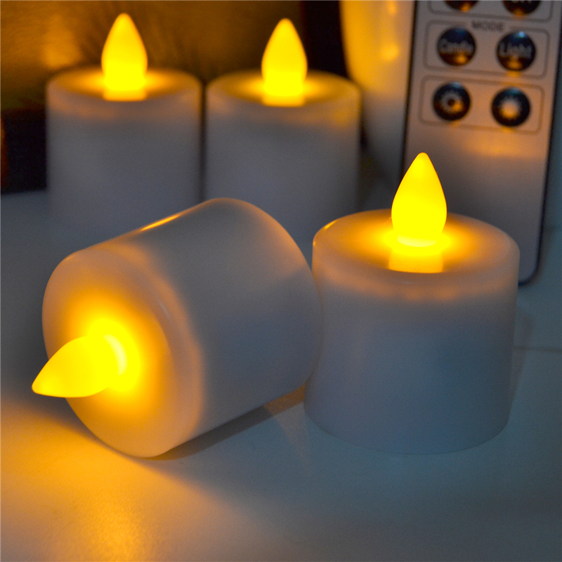 LED Rechargeable Tea Lights Set of 12