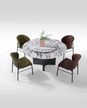 Mid-century modern round dining table