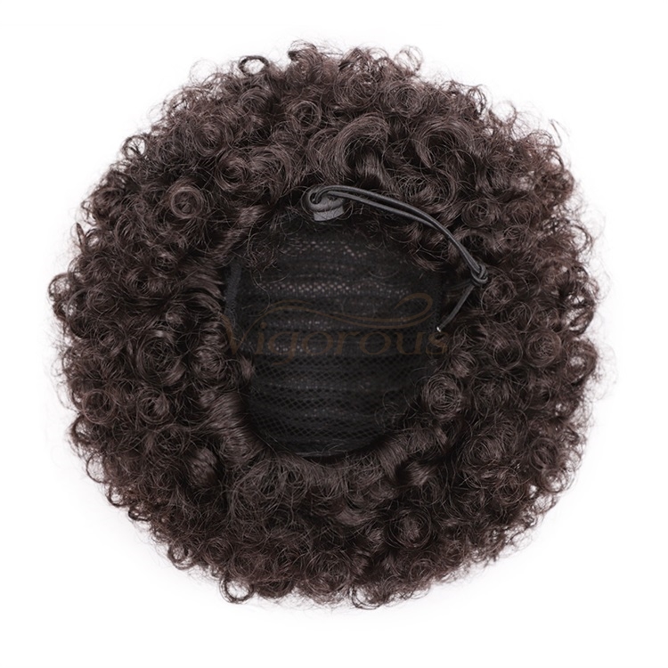 Vigorous Afro Short Kinky Curly Hair Bun Synthetic Puff Drawstring Ponytail Chignon Hair For Black Women (4# Color)