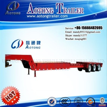 Tri-axle 60 tons extendable low bed semi trailer, wind power transporter truck trailer