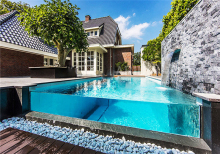 Custom acrylic aboveground swimming pool panel