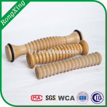 Wood rolling massager for foot