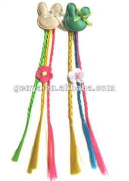 Fashion Children Hair braid Hair Extensions hair ornament, hair accessory with ribbon bow/ flower