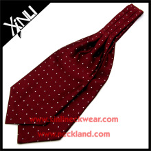 China Manufacturer Polyester Woven Polka Dot Tie Cravat Set