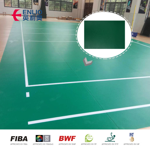 Indoor grün 4,5 mm Dicke gute Qualität Badmintonplatz PVC-Rollenboden