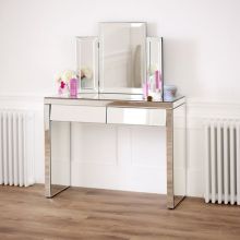 Venetian Mirrored Dressing Table with Mirror Set