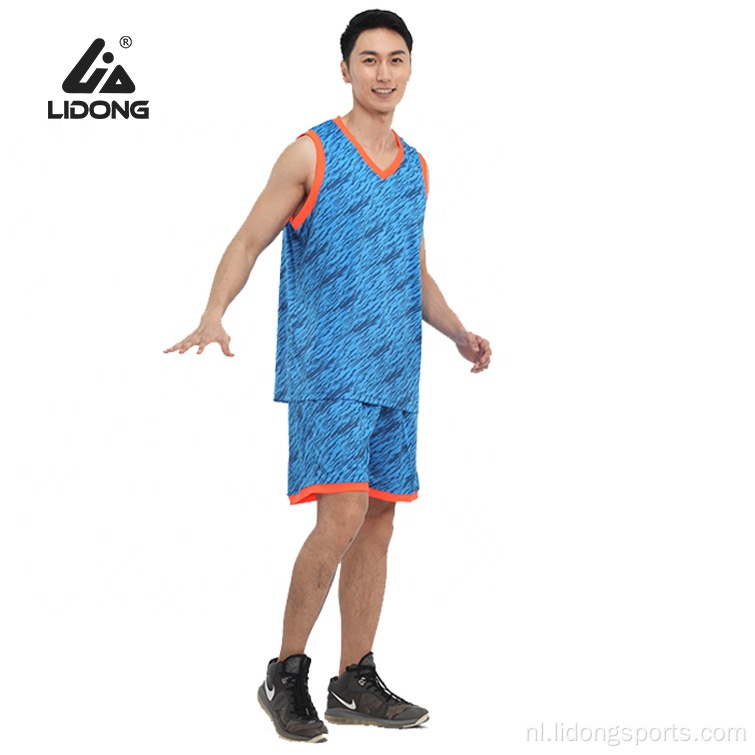 Nieuwe stijl basketbal jersey camouflage basketbalvest set