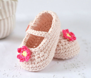CROCHET PATTERN Baby Shoes Mary Janes handmade