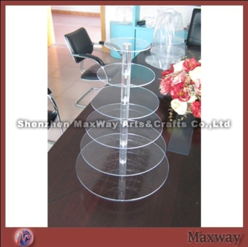 6 Tier Counter Rod Plexiglass Cupcake Stand Holder