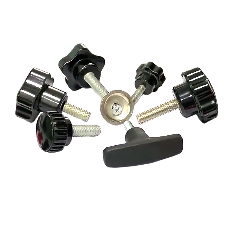 Plastic Head Thread Black handle Screw Bakelite Knob cheap oem/odm adjustable screw knobs