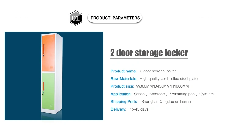 China Supplier 2 Door Steel Strong Locker / Two-Tier Locker