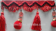 China Pompom Curtain decorative fringe of home textile