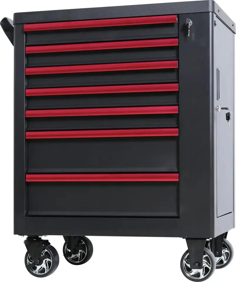 Goldenline 12 Drawers Garage Tool Storage Cabinet with Multifunctional Oak Top