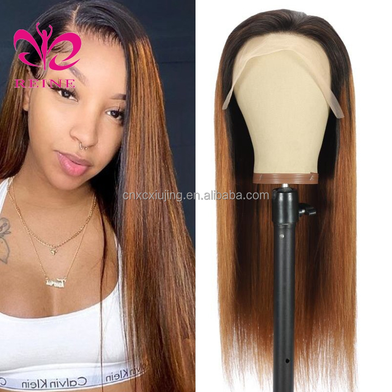 Ombre Human Hair Wig Body Wave /Straight  1B 30 Human Hair Lace Frontal Wigs Ombre Honey Blonde HD Lace  Brazilian Wig