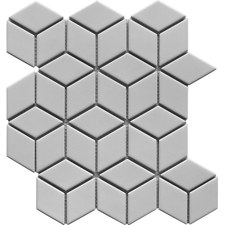 Rhombus Shape Ceramic Porcelain Mosaic Tiles