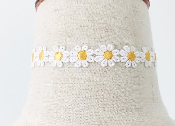 Yellow Daisy Lace Choker Ebay Item Whoesale Lace Necklace