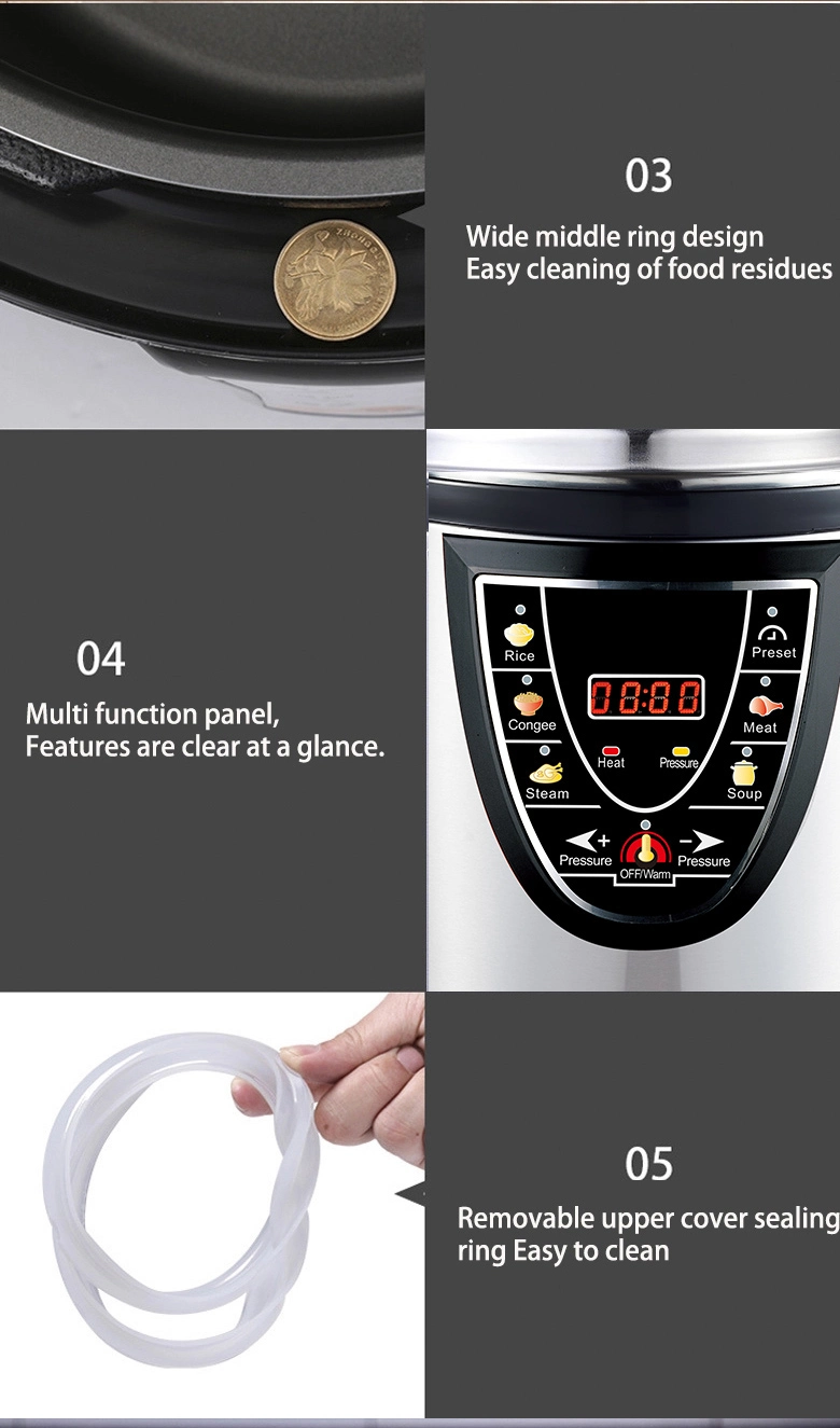 D06 Safe Multipurpose Electric Pressure Cookers, Hot Selling Home Appliance Electrical Instant Hot Pot Pressure Cooker 7 in 1, Pressure Cooker Made in China