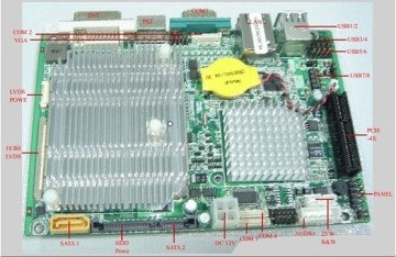 Fanless industrial motherboard with mini-pci slot onboard C