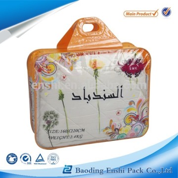 clear pvc zipper bag for blanket