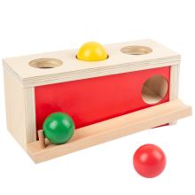 Montessori Educational Toy: Color Recognition Push Ball Wooden Coin Box for Children
