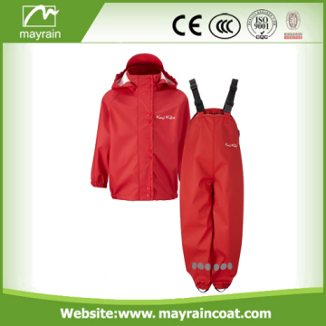 Kid Polyester Rain Jacket Rain Pants OEM