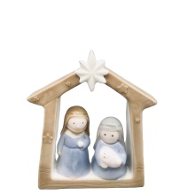 Cute Hand-Painted Porcelain Nativity Set - American Design